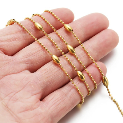 Ball Chain with Oval Beads